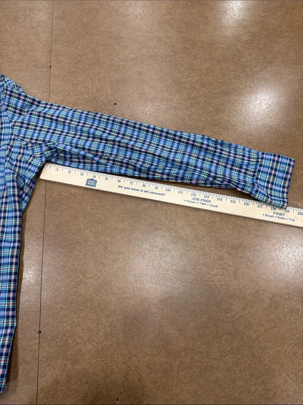 Polo by Ralph Lauren Blue/ Green/ Red Multi-Check Long-Sleeve Button-Down Size L